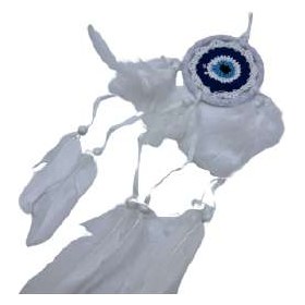 Small White Evil Eye Dreamcatcher