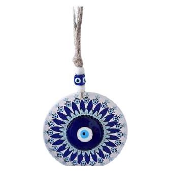 Large Ceramic Eye Pendant