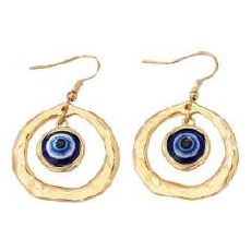 Gold Eye Earrings