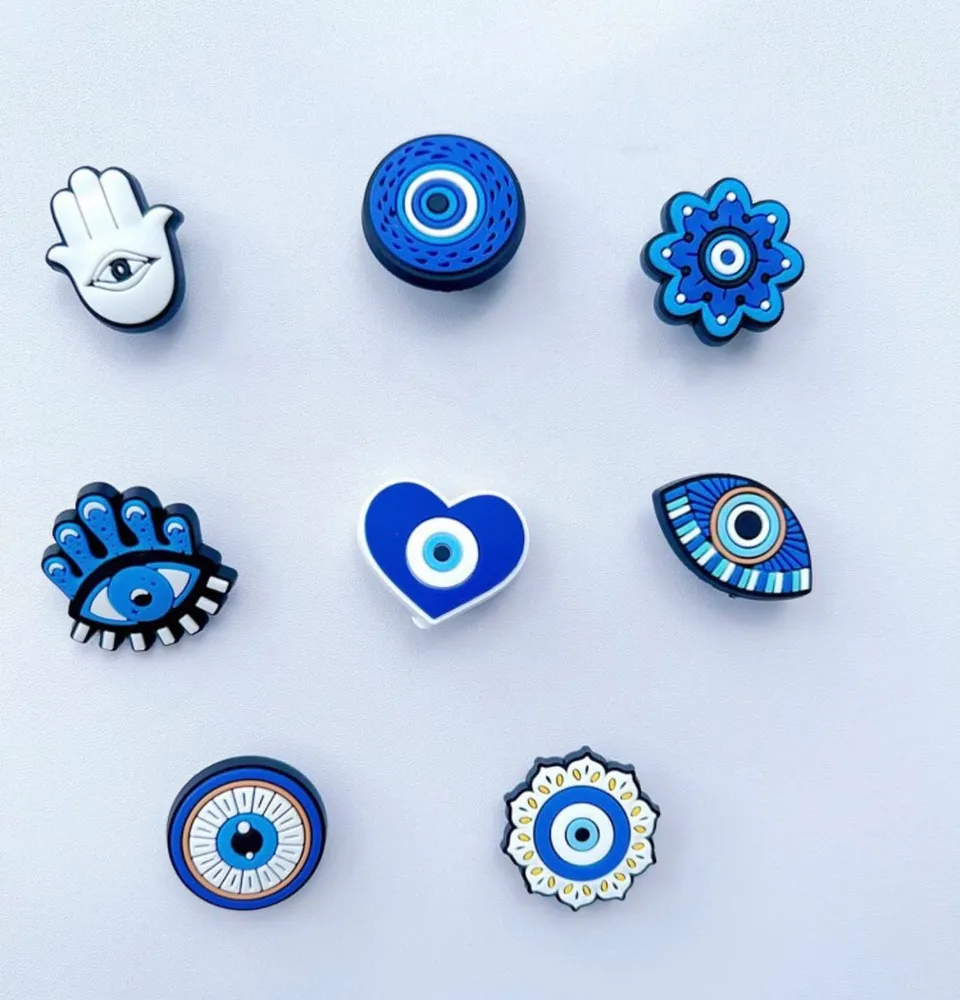 Evil eye shoe charms